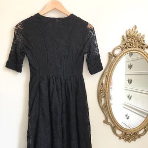 Free People Black lace dress